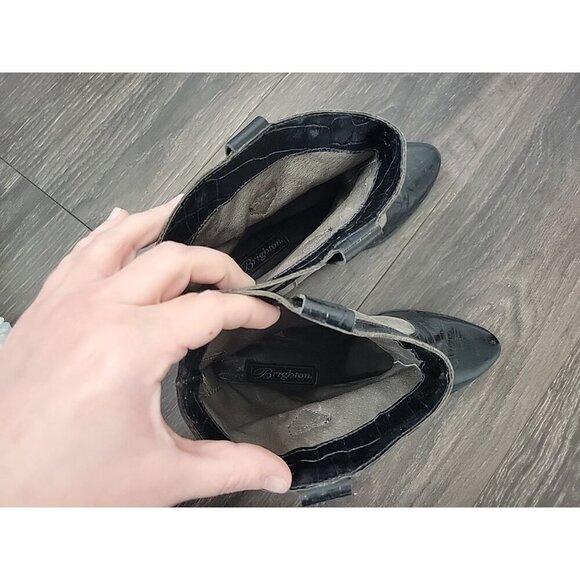 Brighton Black and Gray Ankle Boots - Picture 5 of 8